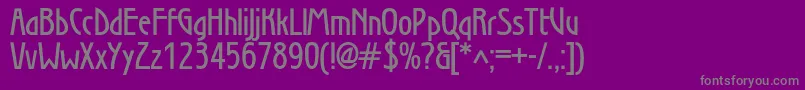 Secessiondemic Font – Gray Fonts on Purple Background