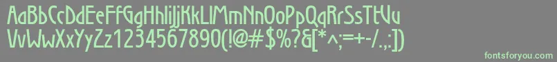Secessiondemic Font – Green Fonts on Gray Background