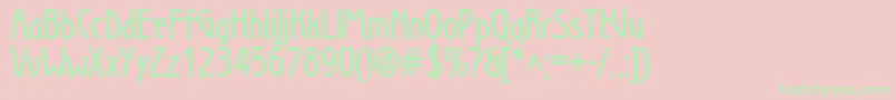Secessiondemic Font – Green Fonts on Pink Background