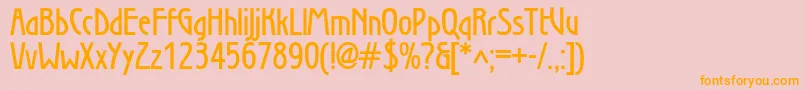 Secessiondemic Font – Orange Fonts on Pink Background