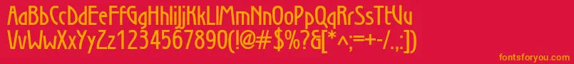 Secessiondemic Font – Orange Fonts on Red Background