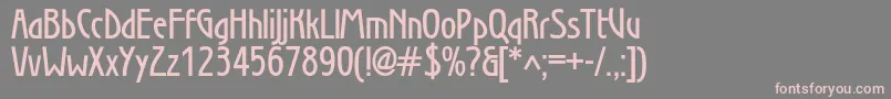 Secessiondemic Font – Pink Fonts on Gray Background