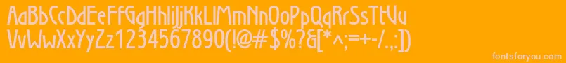 Secessiondemic Font – Pink Fonts on Orange Background