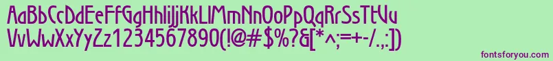 Secessiondemic Font – Purple Fonts on Green Background