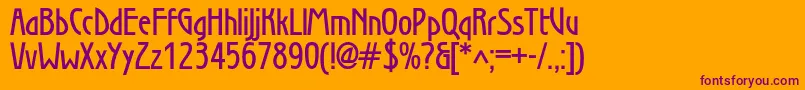 Secessiondemic Font – Purple Fonts on Orange Background