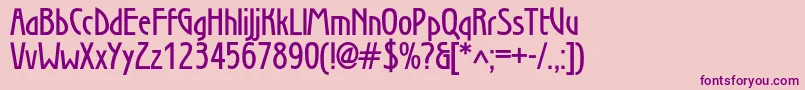 Secessiondemic Font – Purple Fonts on Pink Background