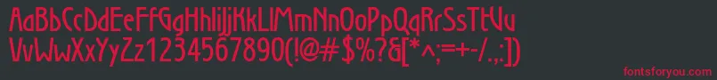 Secessiondemic Font – Red Fonts on Black Background