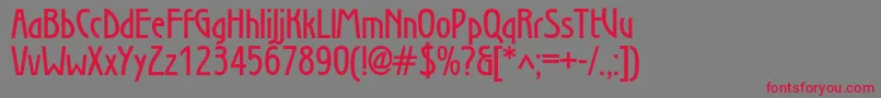 Secessiondemic Font – Red Fonts on Gray Background