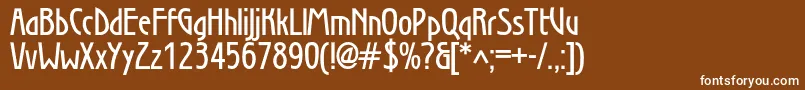 Secessiondemic Font – White Fonts on Brown Background