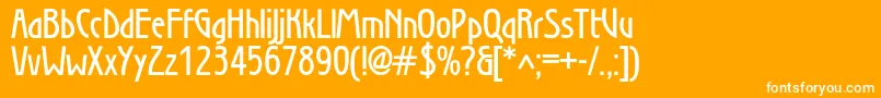 Secessiondemic Font – White Fonts on Orange Background