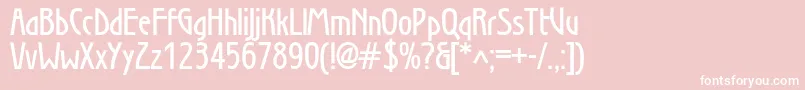 Secessiondemic Font – White Fonts on Pink Background