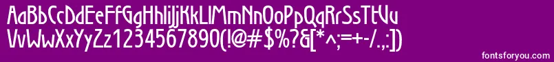 Secessiondemic Font – White Fonts on Purple Background