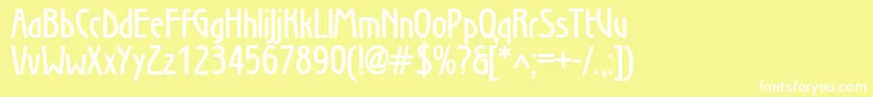 Secessiondemic Font – White Fonts on Yellow Background