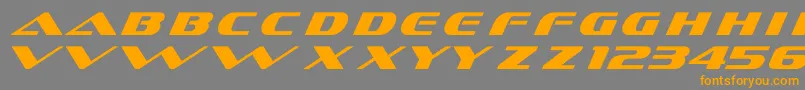 Dssofschrome Font – Orange Fonts on Gray Background