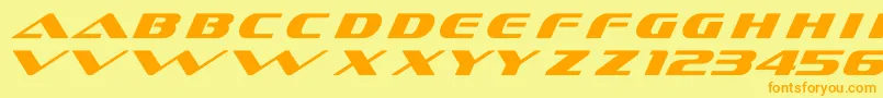 Dssofschrome Font – Orange Fonts on Yellow Background