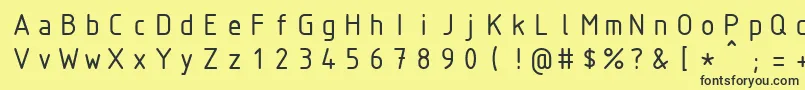 Isocteur Font – Black Fonts on Yellow Background