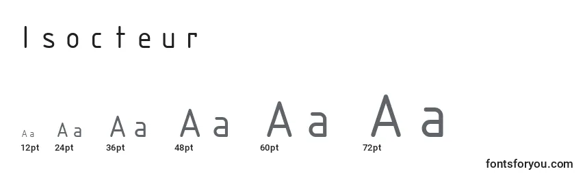 Isocteur Font Sizes