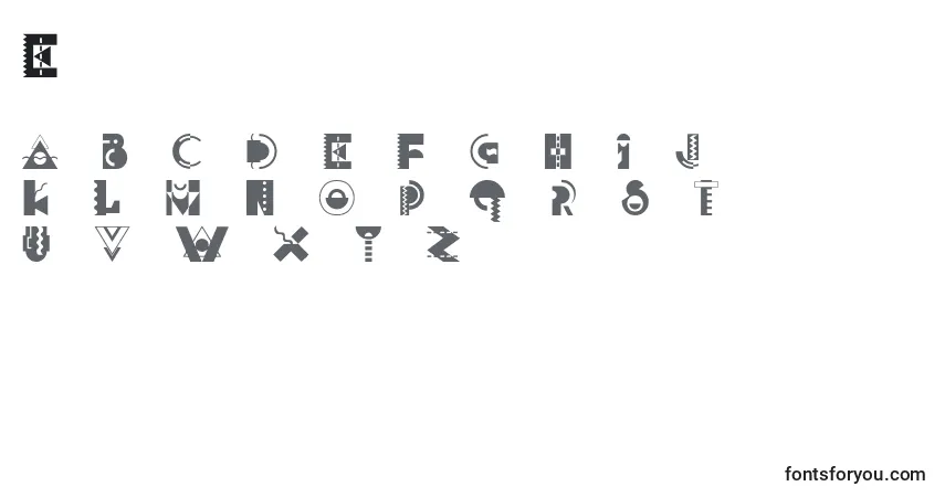 Шрифт Elvis – алфавит, цифры, специальные символы