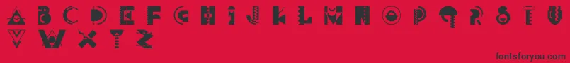 Elvis Font – Black Fonts on Red Background