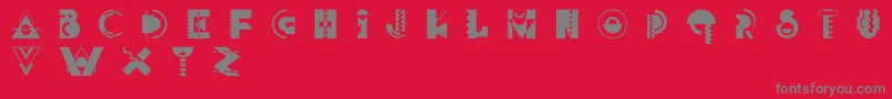 Elvis Font – Gray Fonts on Red Background