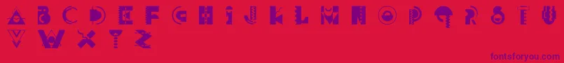 Elvis Font – Purple Fonts on Red Background