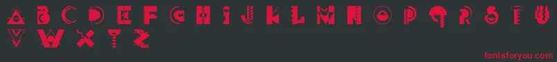 Elvis Font – Red Fonts on Black Background