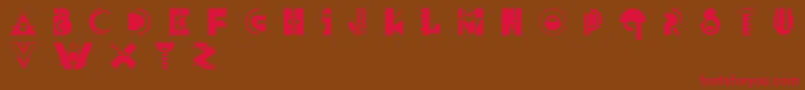 Elvis Font – Red Fonts on Brown Background
