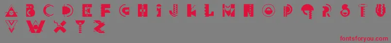 Elvis Font – Red Fonts on Gray Background