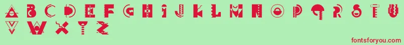 Elvis Font – Red Fonts on Green Background