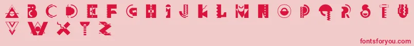 Elvis-Schriftart – Rote Schriften auf rosa Hintergrund