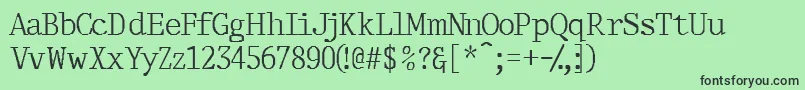Thirdcopyssk-Schriftart – Schwarze Schriften auf grünem Hintergrund