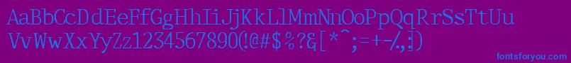 Thirdcopyssk-fontti – siniset fontit violetilla taustalla
