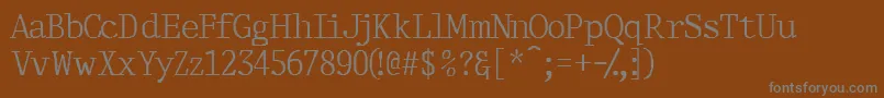 Thirdcopyssk Font – Gray Fonts on Brown Background