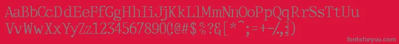 Thirdcopyssk-Schriftart – Graue Schriften auf rotem Hintergrund