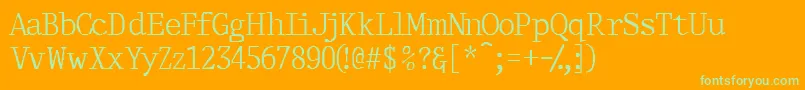 Thirdcopyssk Font – Green Fonts on Orange Background