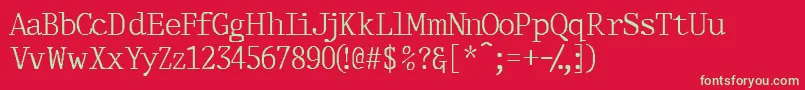 フォントThirdcopyssk – 赤い背景に緑の文字