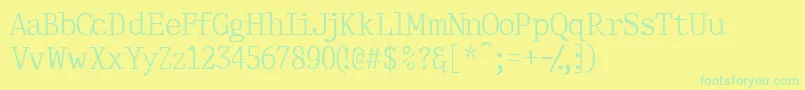 Thirdcopyssk Font – Green Fonts on Yellow Background