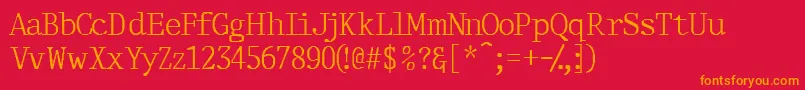 Thirdcopyssk Font – Orange Fonts on Red Background