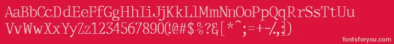 Thirdcopyssk Font – Pink Fonts on Red Background