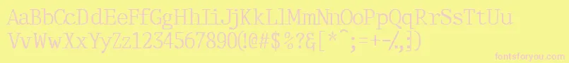 Thirdcopyssk Font – Pink Fonts on Yellow Background