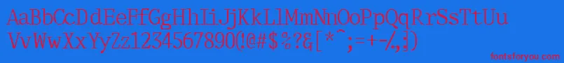 Thirdcopyssk Font – Red Fonts on Blue Background
