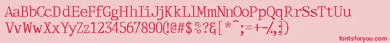 Thirdcopyssk Font – Red Fonts on Pink Background