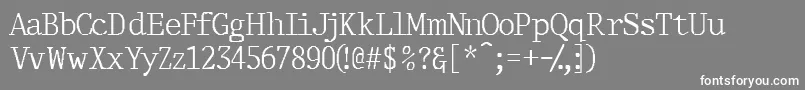 フォントThirdcopyssk – 灰色の背景に白い文字