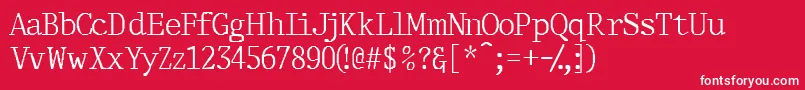 Шрифт Thirdcopyssk – белые шрифты на красном фоне