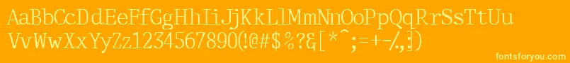 Thirdcopyssk Font – Yellow Fonts on Orange Background