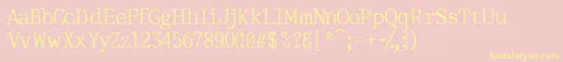 Thirdcopyssk Font – Yellow Fonts on Pink Background