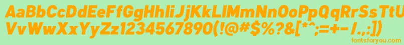 Подробнее о шрифте KlimaBlackItalic Шрифт KlimaBlackItalic – оранжевые шрифты на зелёном фоне
