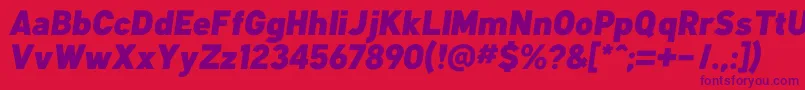 KlimaBlackItalic Font – Purple Fonts on Red Background