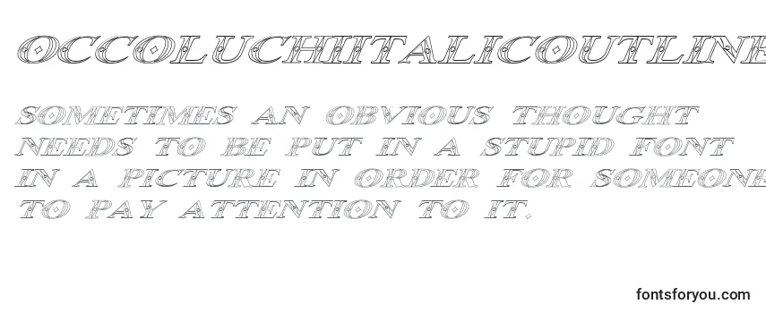 Schriftart OccoluchiItalicOutline