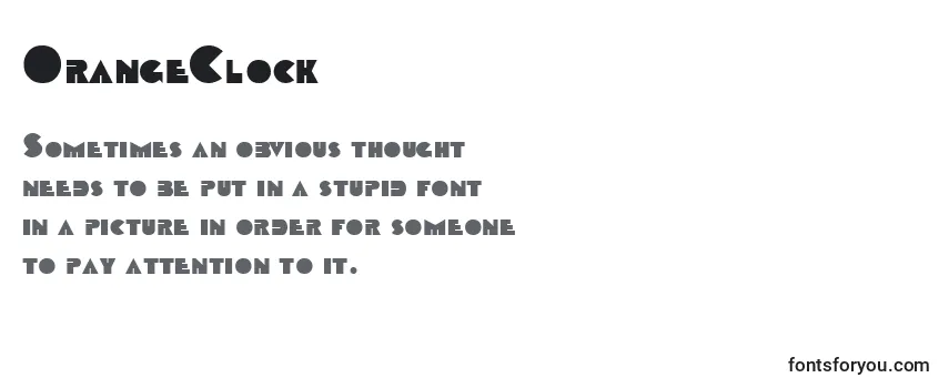 Review of the OrangeClock Font